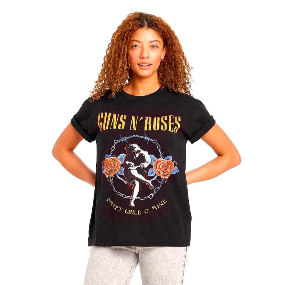 Women's Guns n' Roses Short Sleeve Graphic T-Shirt - Black SZ - S